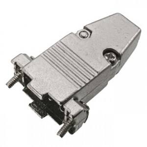 DM-09C (МЕТАЛЛ), Кожух к разъему D-SUB 9 pin, металлический, серый
