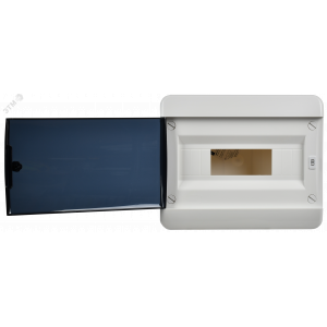 Корпус пластиковый ЩРН-П-12 IP41 черн. прозр. дверь TEKFOR TF5-KP12-N-12-41-K01-K03