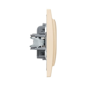 Розетка 1-мест. СП б/з 10 А с защ. штор. бежевый Минск ERR10-022-200