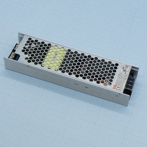 UHP-350-24, AC-DC, 350.4Вт, вход 90…264В AC, 47…63Гц, выход 24В/14.6A, ККМ, рег. вых 22.8…25.2В, изоляция 3750В AC, в кожухе 220х62х31мм, -30…+70°С