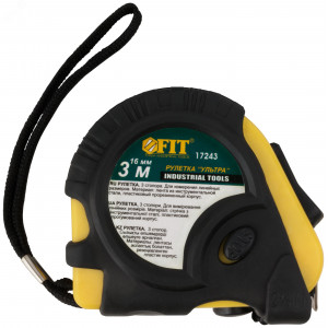 Рулетка прорезинен. корпус, тройной стопор 