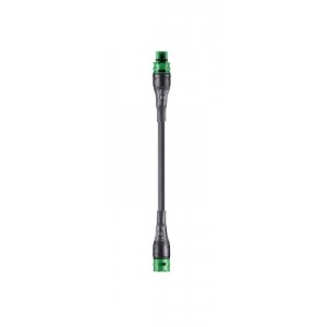 Соединитель RST20I3K1BS 25 H 20GN02, Кабельная сборка, оконеченная вилочным и розеточным разъемами RST20i3, 3 полюса, длина кабеля: 2 метра, сечение жил кабеля: 3х2,5 мм.кв., номинальные характеристики: 250V+PE, 20А, цвет контактных вставок: зеленый, цвет кабеля: черный