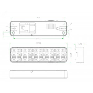 Светильник светодиодный DBA-102-0-20 30LED 5ч IP20 выход аварийный непостоянный Б0044395