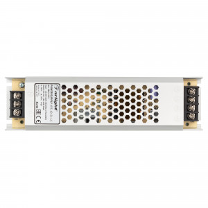 Блок питания ARS-60-24-LS (24V, 2.5A, 60W) 026169(2), Источник напряжения с гальванической развязкой для светодиодных изделий. Входное напряжение 200-240 VAC. Выходные параметры: 24 В, 2,5 А, 60 Вт. Встроенный PFC >0,5. Негерметичный алюминиевый сетчатый корпус IP 20. Габаритные размеры длина 195 мм, ширина