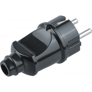 Вилка прямая 61 360 NCA-PL02-16A-E-BL с заземл. черн. Navigator 61360