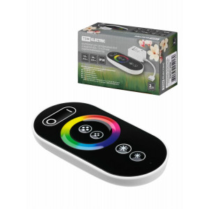 Контроллер для светодиодных лент и модулей RGB-RF-12В-18А-216Вт-IP20, 3 канала, сенсорный пульт, SQ0331-0506