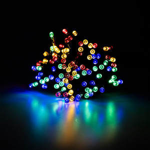 Светильник светодиодный садовый SLR-G01-100M гирлянда 100LED мультиколор с колышком на солнечн. батарее 5033405