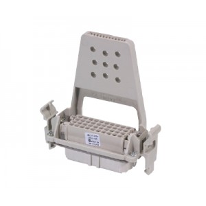 Розеточная контактная вставка Z5.570.8156.0, Розеточная контактная вставка, обжимная фиксация, 64 полюса + PE, типоразмер 24B, 250V, 10A, (обжимные контакты поставляются отдельно), с защелками, с разгрузкой от натяжения, с монтажной рамкой