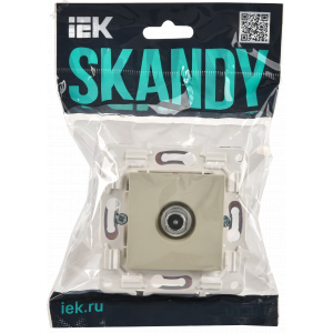 SKANDY Розетка TV проходная SK-A17B бежевый IEK SK-A10-P-K10