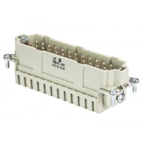 Вилочная контактная вставка 70.510.2453.0, Вилочная контактная вставка, пружинная фиксация, 24 полюса + PE, типоразмер 24B, 500V, 16A, сечение обслуживаемых проводников 0,14-2,5 мм кв, тип покрытия контактов: серебро,