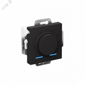 ATLASDESIGN ТЕРМОСТАТ электрон. теплого пола с датчиком, 10A, механизм, КАРБОН ATN001035