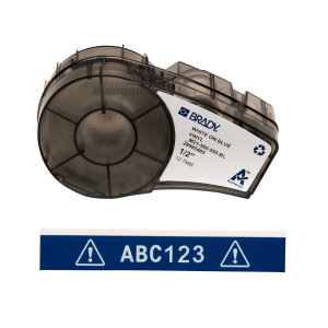 brd142798, M21-500-595-BL лента 12.7 мм/6.4 м, винил, белый на синем