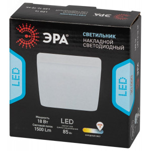 Светильник светодиодный LED 16-18-6K накладной квадратный 18Вт 6500К Б0054339
