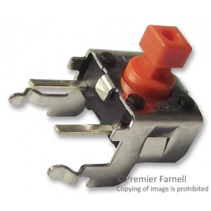 B3F3155, Кнопка тактильная 6х6мм угловая h=3.9.6mm усилие нажатия 2.55N(260гр) 0.05А 24В монтаж в отверстие