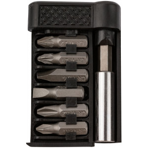 Биты набор 6 шт, CrV 25 мм + адаптер 57660