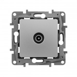 ETIKA Розетка телевизионная TV оконечная алюминий 672465