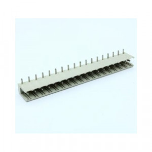 Вилочный разъем на плату 8113 S/18 W OB GR OF, Вилочный разъем, горизонтальный, на плату, шаг: 5.0 мм, 18 полюсов, фиксация на плате пайкой, исполнение: без маркировки, без боковых стенок, 400V, 12А, цвет: серый