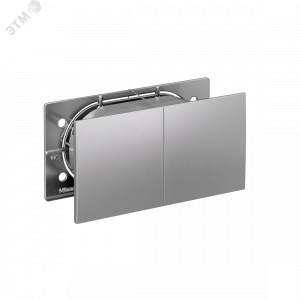 ATLASDESIGN РОЗЕТКА двойн. с заземл.со штор.со сдвиж. крышк, 16А, в сборе, АЛЮМ C3(2) ATN000328