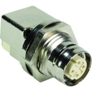 21033814436, Цилиндрические метрические разъемы M12 PCB FML D-CODED ANGLED IP67