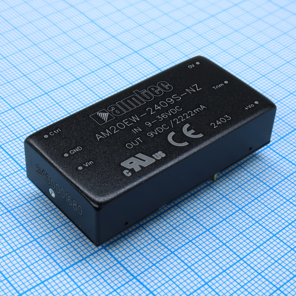 Изображение товара DC/DC преобразователь 20Вт 9В 2.22А Aimtec AM20EW-2409S-NZ металлический корпус