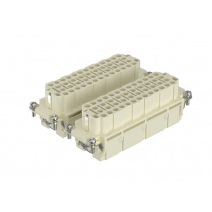 Розеточная контактная вставка HEE-092-FC, Розеточная контактная вставка, обжимная фиксация, 92 полюса + PE, типоразмер 48B, 500V, 16A, (обжимные контакты поставляются отдельно)