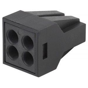 NO-224-57 Клемма СМК с пастой, серия 304, 4 отверстия, 0,5-2,5 мм2 (упак. 4 шт.) (80/1920/38400) Б0043975