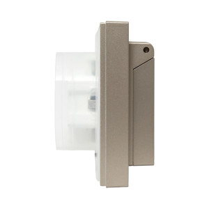 Механизм розетки двойной, 16А, IP44, с заземлением, со шторками, с рамкой, с крышками, шампань Эпика EKF UP1-SOC-211-44