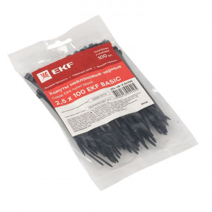 Хомут кабельный 2.5х100 нейл. черн. (уп.100шт) plc-cb-2.5x100