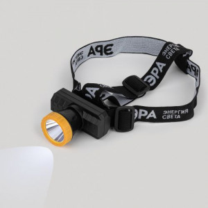 Фонарь светодиодный аккумуляторный налобный GA-802 3Вт 2режима Li-Ion 1500мАч IP40 желт.-черн. Б0055349