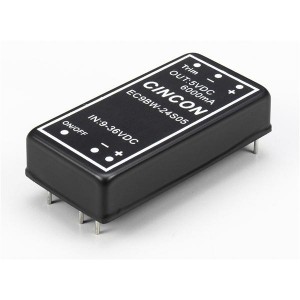 EC9BW-24S15, Преобразователи постоянного тока в постоянный с изоляцией DC-DC Converter, 30 Watt, 4:1 Input Range, 9-36VDC Input, 15VDC Output