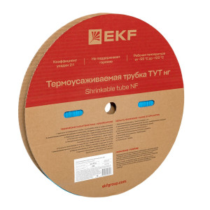 Термоусаживаемая трубка ТУТ нг 10/5 синяя рулон PROxima tut-10-g