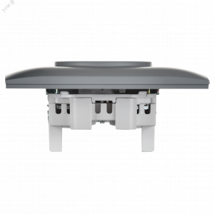 SKANDY Розетка 2-местная без заземления с защитными шторками 10А в сборе SK-R09Gr серый IEK SK-R23-10-K03-F