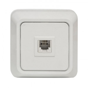 Розетка Phone 1-мест. бел. Рим EKF PROxima