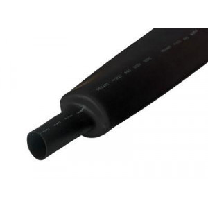Трубка термоусадочная ТУТ нг 30,0/15,0 черная, термоусаживаемая трубка в метровой нарезке, не поддерживает горение