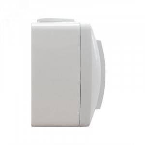 Клио Розетка электрическая двухпостовая с/з IP44 белый К2231