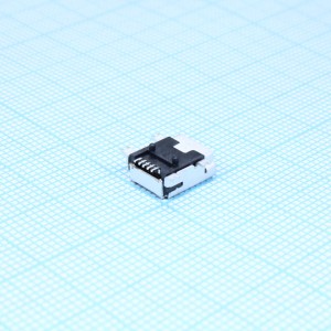 DS1104-BN0S, Разъем Mini USB, Тип B, USB 2.0, розетка, 5 контактов, SMD