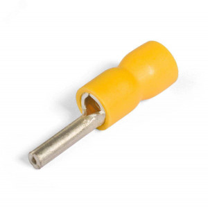 Наконечник кабельный штыревой круглый изолированный НШКИ 2.5-12 серия ПРОФИ, Наконечник кабельный штыревой круглый изолированный с ПВХ манжетой, сечение 1.0-2.5 мм2