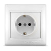 Изображение товара Розетка 1-м СП Севиль 16А IP20 с заземл. бел. С0028