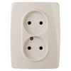12-2117-02 Розетка 2X2P, 16A-250В, IP20, винт, 2, слоновая кость (10/100/1600) Б0031249