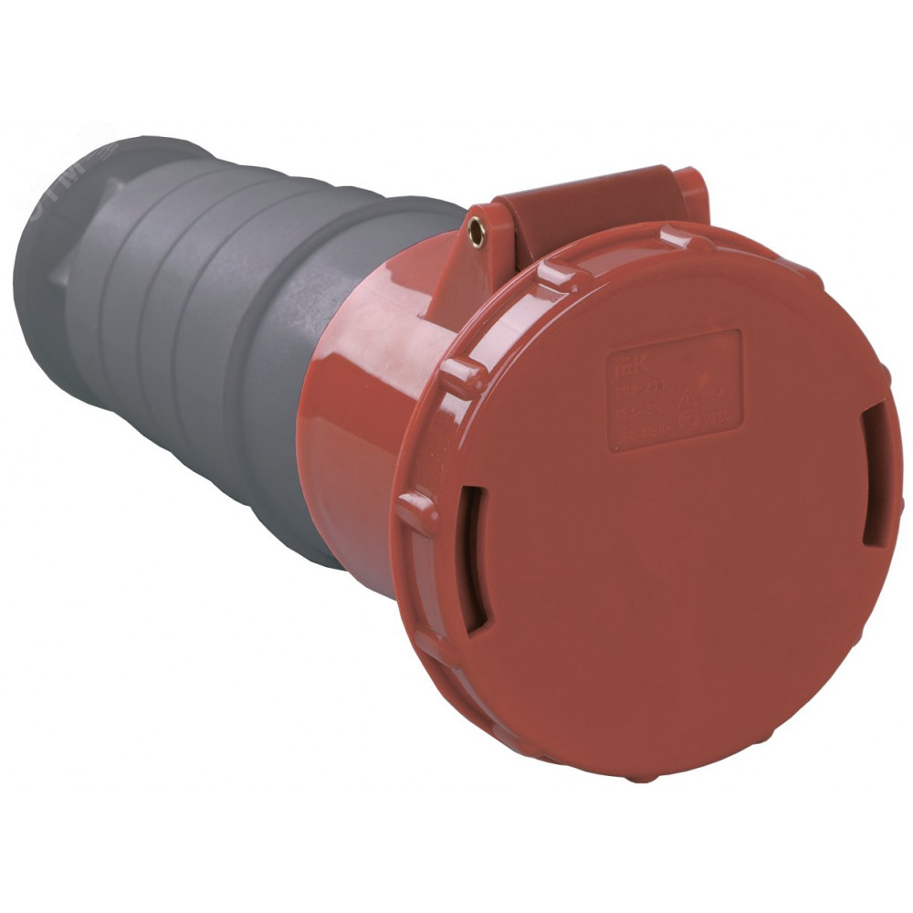 Изображение товара Розетка кабельная 63А 380В 3P+PE IP54 IEK PSR22-063-4