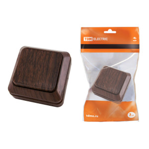 Выключатель 1-кл. открытой установки IP20 10А, бук "Ладога" SQ1801-0027