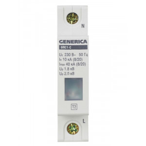 Ограничитель перенапряжения ОПС1-C 1Р 10/40кА 230В MOP20-1-C-G