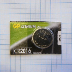 CR2016   GP, Элемент питания литиевый,3В