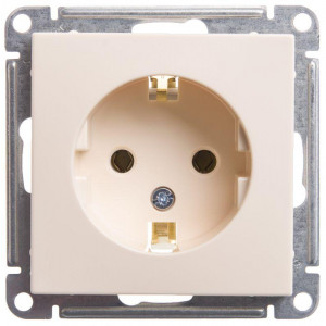 Розетка 1-м СП W59 16А IP20 с заземл. без защ. шторок механизм сл. кость SE RS16-154-2-86