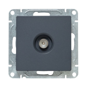 Механизм розетки TV, одиночная, графит Эпика EKF UP1-SOG-TV-1