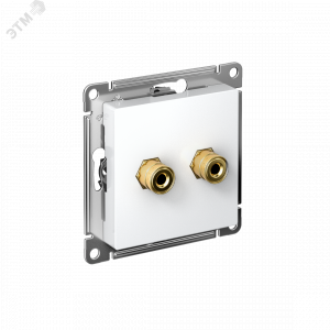 Аудиорозетка ATLASDESIGN двухместная белый ATN000187