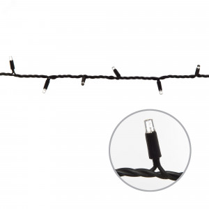 Гирлянда светодиодная с контроллером 10м 120 светодиодов Провод черный ULD-S1000-120/DBA WHITE IP67 UL-00005264