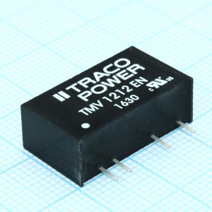 TMV 1212 EN, Преобразователь DC/DC на печатную плату вход 12В выход 12В 0.08A 1Вт 4-Pin SIP