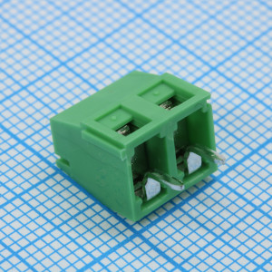 GT127-5.08-02P-14-00, Винтовой клеммный блок c рельефной обоймой, 2 контакта. Серия GT127-5.08