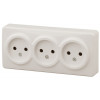 11-2207-02 Розетка 3х2P, 16A-250В, IP20, ОУ, Эксперт, сл.кость (8/80/1440) Б0020698